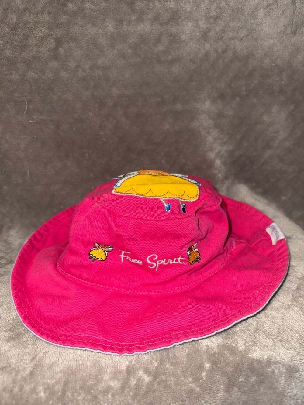 FlapJackKids Reversible Sun Hat Unicorn and Fairy Pink and Purple Medium 2-4Y